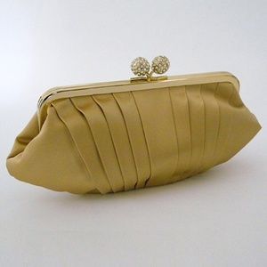 Franchi Gold Silk Evening Clutch